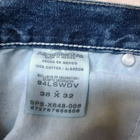 Wrangler Authentic Issue Mens 38x32 Carpenter Work Denim Jeans Pants 94LSWDV - Picture 10 of 10